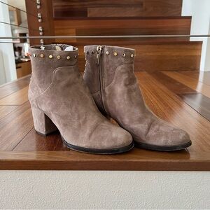 Jimmy Choo Studded Suede Ankle Boots - Brown